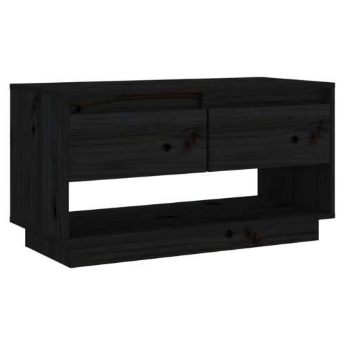 TV ormarić crni 74 x 34 x 40 cm od masivne borovine - Crna 1 Cijena