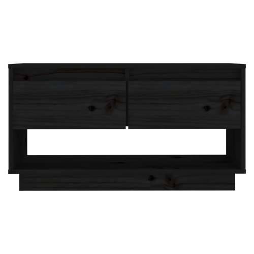 TV ormarić crni 74 x 34 x 40 cm od masivne borovine - Crna 1 Cijena
