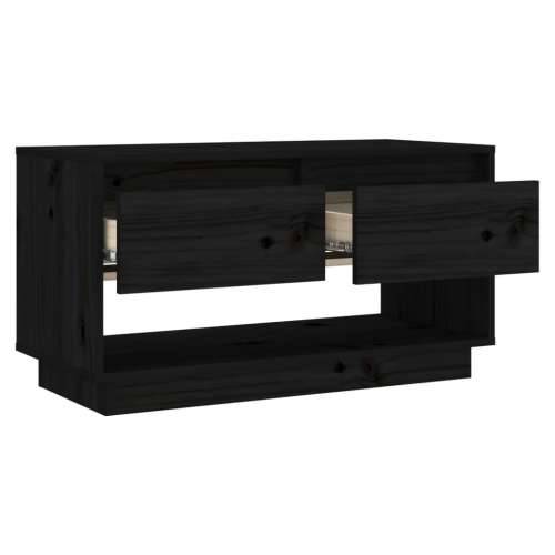 TV ormarić crni 74 x 34 x 40 cm od masivne borovine - Crna 1 Cijena