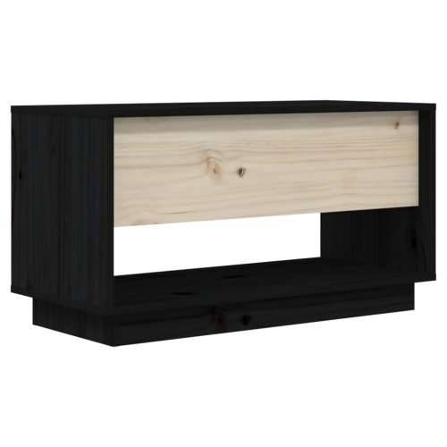 TV ormarić crni 74 x 34 x 40 cm od masivne borovine - Crna 1 Cijena