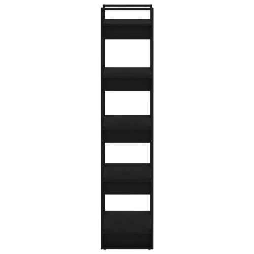 Ormarić za knjige / pregrada crni 60x35x160 cm od masivnog drva - Crna 1 Cijena