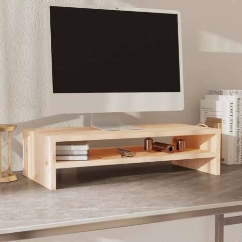 Stalak za monitor 50 x 24 x 13 cm od masivne borovine - Prirodna 1 Cijena
