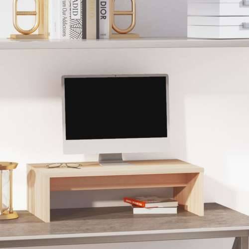 Stalak za monitor 50 x 27 x 15 cm od masivne borovine - Prirodna 1 Cijena