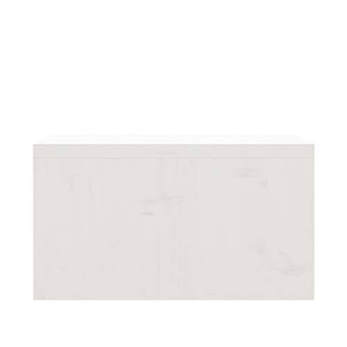 Stalak za monitor bijeli 50 x 27 x 15 cm od masivne borovine - Bijela 1 Cijena