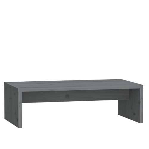 Stalak za monitor sivi 50 x 27 x 15 cm od masivne borovine Cijena