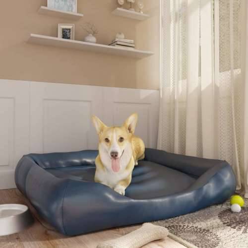Krevet za pse tamnoplavi 105 x 80 x 25 cm od umjetne kože Cijena