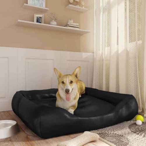Krevet za pse crni 80 x 68 x 23 cm od umjetne kože Cijena