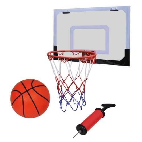 Indoor set za košarku; obruč s mrežicom + tabla + lopta + pumpa Cijena