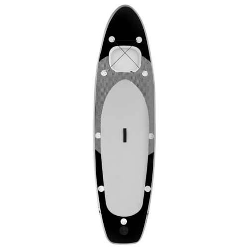 Set daske za veslanje stojeći na napuhavanje crni 330x76x10 cm Cijena