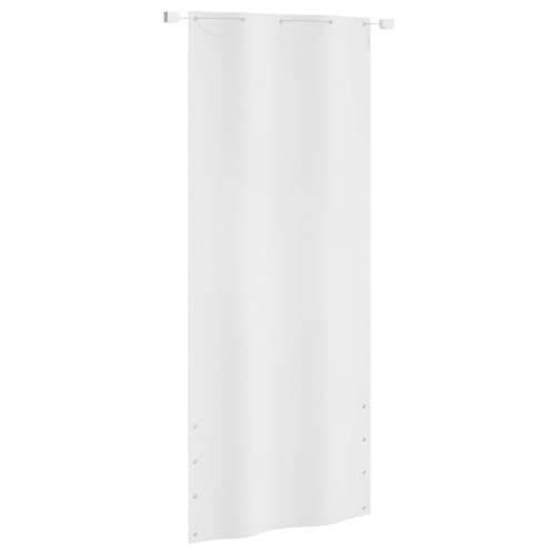 Balkonski zastor bijeli 100 x 240 cm od tkanine Oxford Cijena