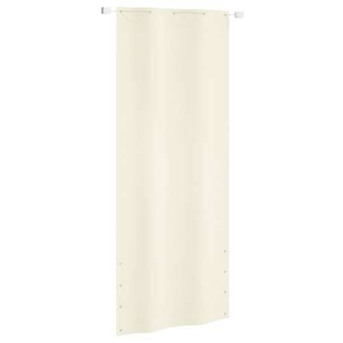 Balkonski zastor krem 100 x 240 cm od tkanine Oxford