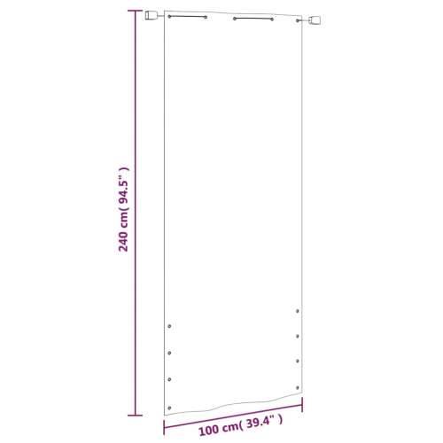 Balkonski zastor krem 100 x 240 cm od tkanine Oxford Cijena