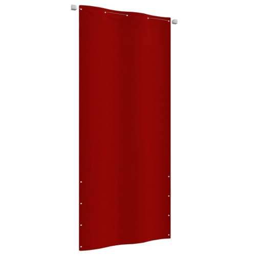 Balkonski zastor crveni 100 x 240 cm od tkanine Oxford Cijena