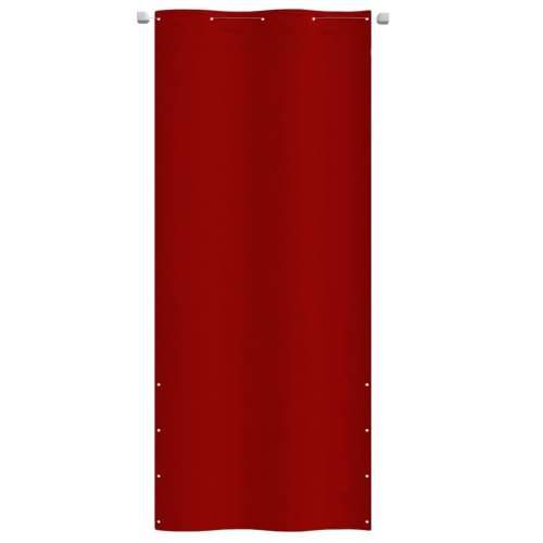 Balkonski zastor crveni 100 x 240 cm od tkanine Oxford Cijena