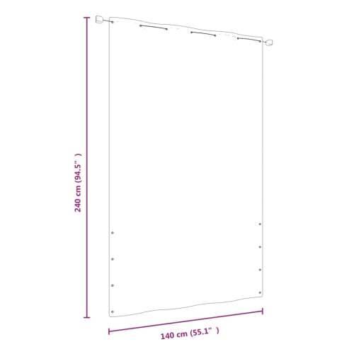 Balkonski zastor crveni 140 x 240 cm od tkanine Oxford Cijena