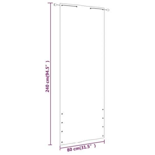 Balkonski zastor antracit-bijeli 80 x 240 cm od tkanine Oxford Cijena