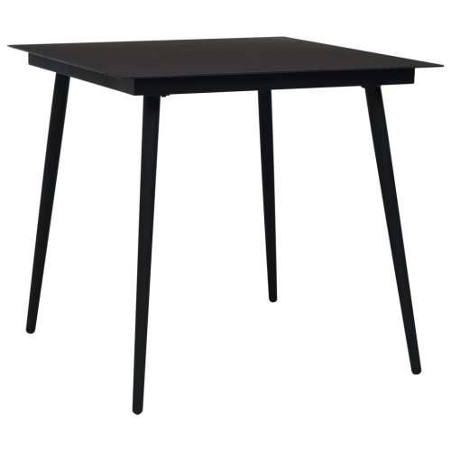 5-dijelni vrtni blagovaonski set od PVC ratana crni Cijena