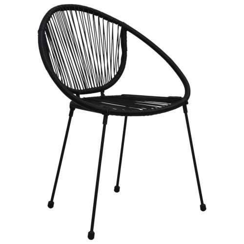 5-dijelni vrtni blagovaonski set od PVC ratana crni Cijena