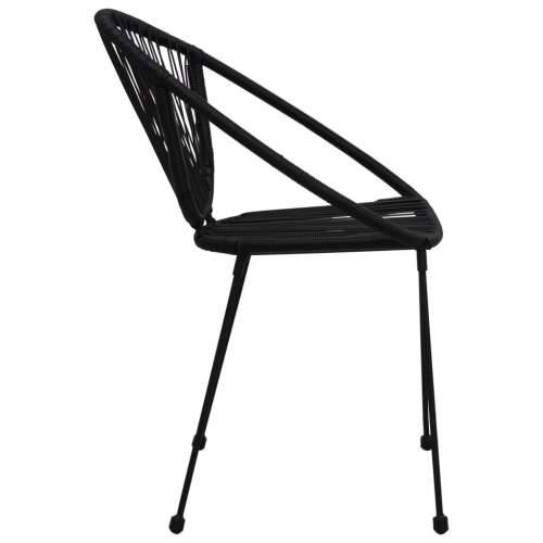 5-dijelni vrtni blagovaonski set od PVC ratana crni Cijena