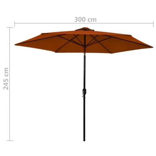 Vrtni suncobran s metalnim stupom 300 cm terakota - Terakota 1 Cijena