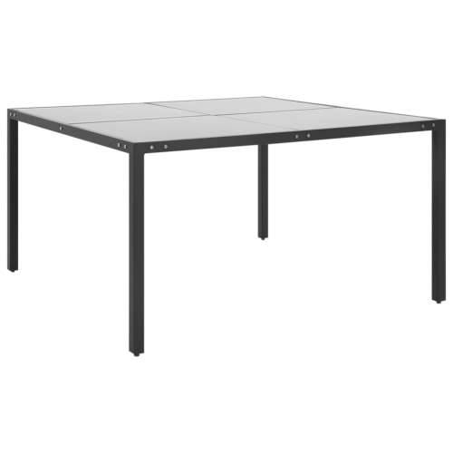 Vrtni stol antracit 130 x 130 x 72 cm od čelika i stakla Cijena