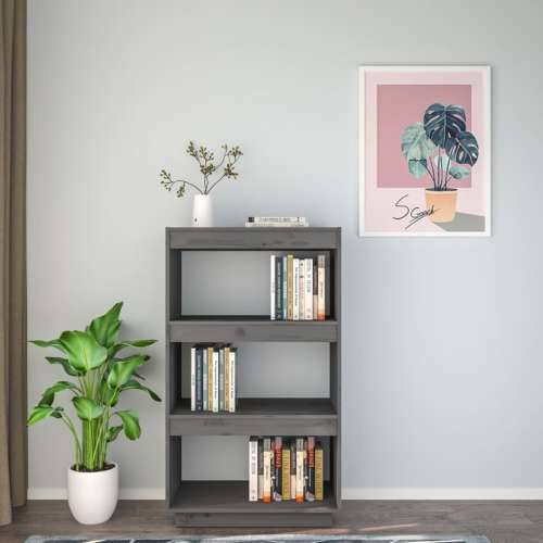Ormarić za knjige / pregrada sivi 60x35x103 cm od borovine - Siva 1 103 cm 60 cm Cijena