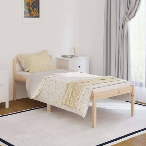 Krevet za starije osobe 75 x 190 cm mali od masivne borovine Cijena