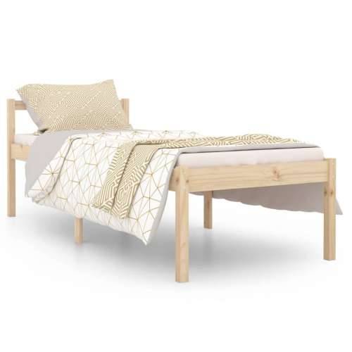 Krevet za starije osobe 75 x 190 cm mali od masivne borovine Cijena