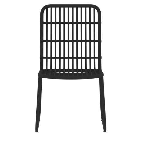 Vrtna garnitura - 5-dijelni vrtni blagovaonski set crni - Crna Dužina stola 80 cm 4 Cijena