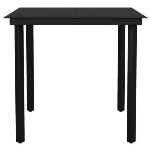 Vrtna garnitura - 5-dijelni vrtni blagovaonski set crni - Crna Dužina stola 80 cm 4 Cijena
