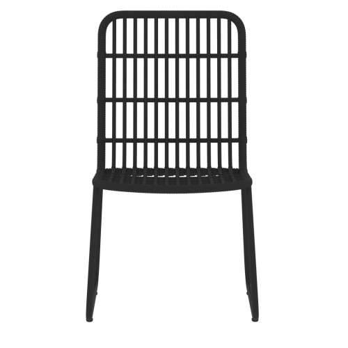 Vrtna garnitura - 5-dijelni vrtni blagovaonski set crni - Crna Dužina stola 80 cm 4 Cijena
