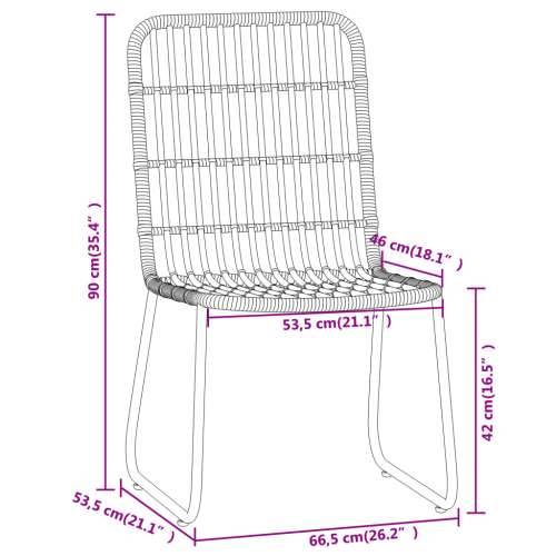 Vrtna garnitura - 5-dijelni vrtni blagovaonski set crni - Crna Dužina stola 80 cm 4 Cijena