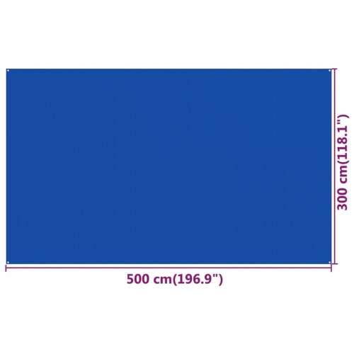 Tepih za šator 300 x 500 cm plavi HDPE Cijena