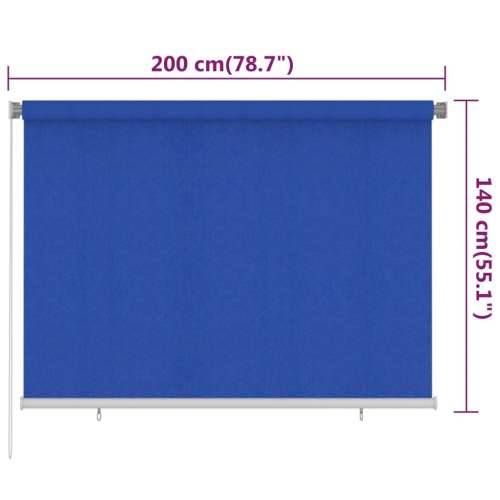Vanjska roleta za zamračivanje 200 x 140 cm plava HDPE Cijena