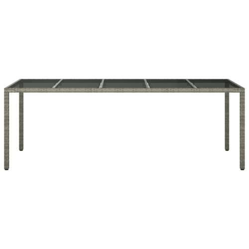 Vrtni stol sivi 250x100x75 cm od kaljenog stakla i poliratana Cijena
