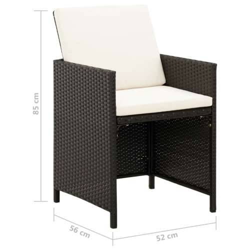 4-dijelni set vrtnih stolica i stolaca od poliratana crni Cijena
