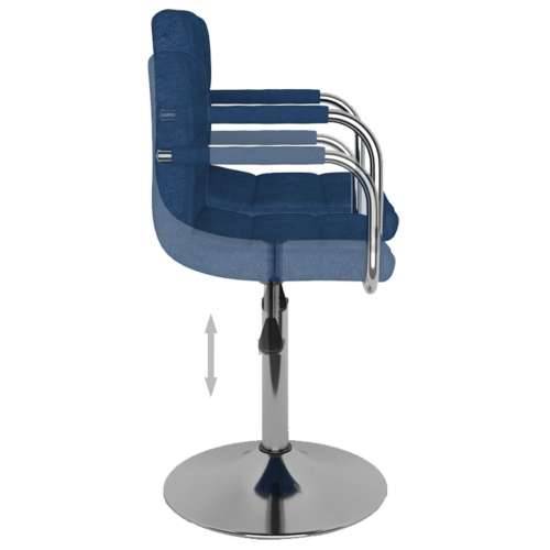 Okretne blagovaonske stolice od tkanine 2 kom plave Cijena