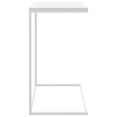 Bočni stolić bijeli 55 x 35 x 66 cm od konstruiranog drva Cijena