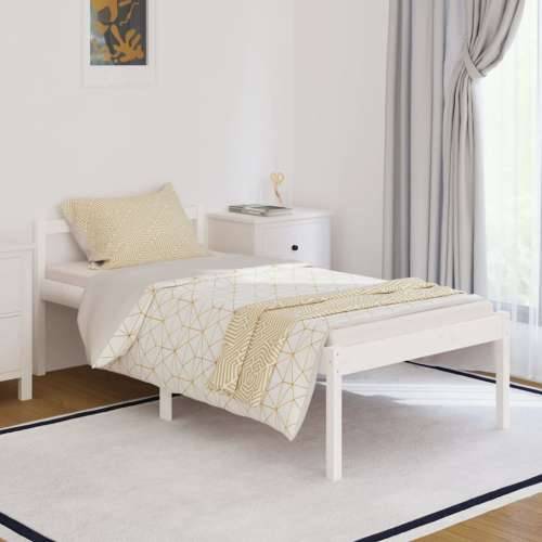 Okvir za krevet bijeli od borovine 90x190 cm 3FT jednokrevetni