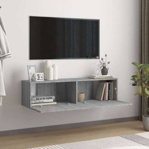 Zidni TV ormarić hrast sonoma 120x30x30 cm konstruirano drvo - Sivi hrast sonoma 1 120 cm Cijena