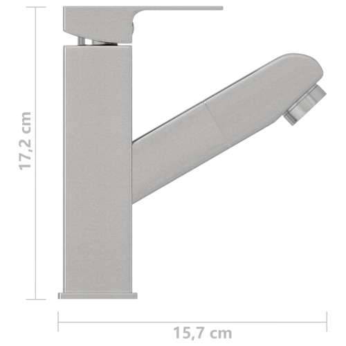 Slavina za umivaonik s funkcijom izvlačenja srebrna 157x172 mm Cijena