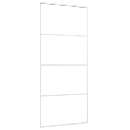 Staklena klizna vrata ESG i aluminija 90 x 205 cm bijela - Bijela 90 x 205 cm 1 Transparentan Cijena