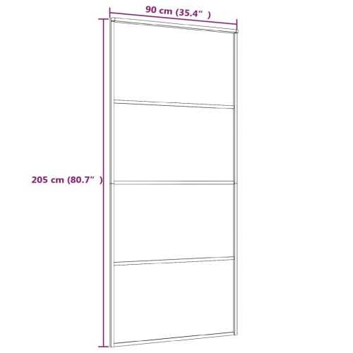 Staklena klizna vrata ESG i aluminija 90 x 205 cm bijela - Bijela 90 x 205 cm 1 Transparentan Cijena