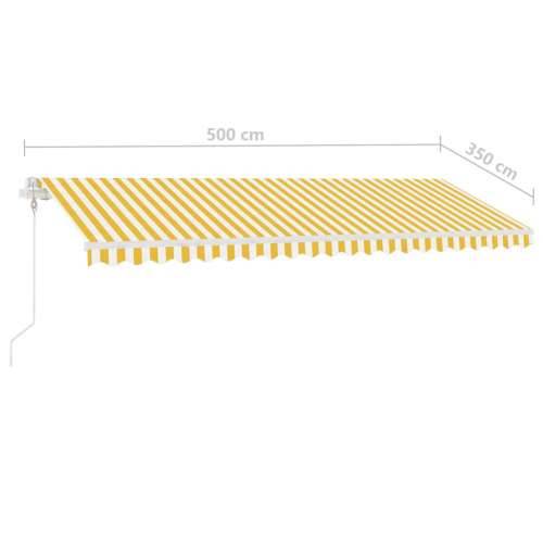 Samostojeća automatska tenda 500 x 350 cm žuto-bijela - Žuta i bijela 500 x 350 cm 1 Cijena
