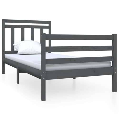Okvir za krevet masivno drvo sivi 90 x 190 cm 3FT jednokrevetni Cijena