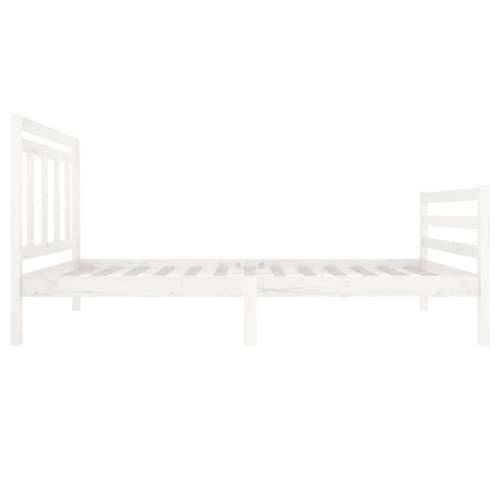 Okvir za krevet od masivnog drva bijeli 90 x 200 cm - Bijela 90 x 200 cm Cijena