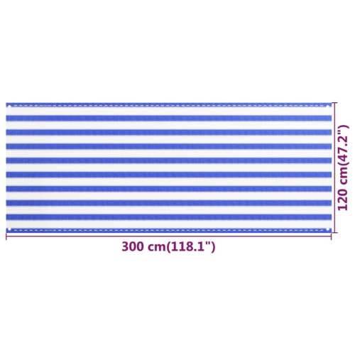 Balkonski zastor plavo-bijeli 120 x 300 cm HDPE Cijena