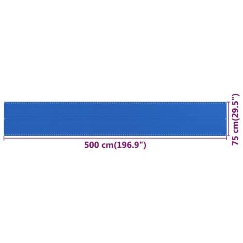 Balkonski zastor plavi 75 x 500 cm HDPE Cijena