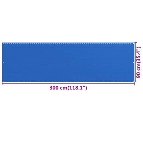 Balkonski zastor plavi 90 x 300 cm HDPE Cijena