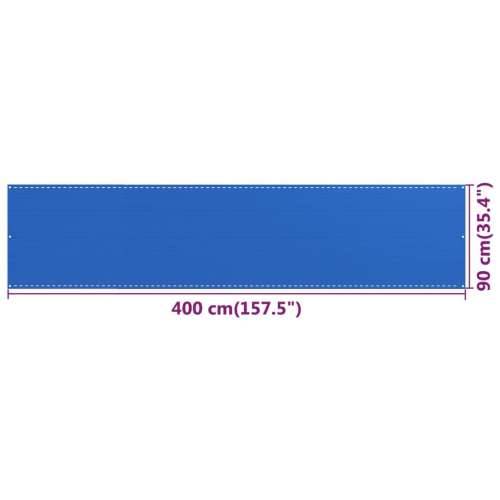 Balkonski zastor plavi 90 x 400 cm HDPE Cijena